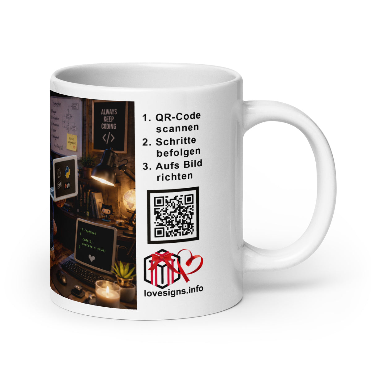 Murmari Programmierer AR-Keramik-Tasse mit QR-Code