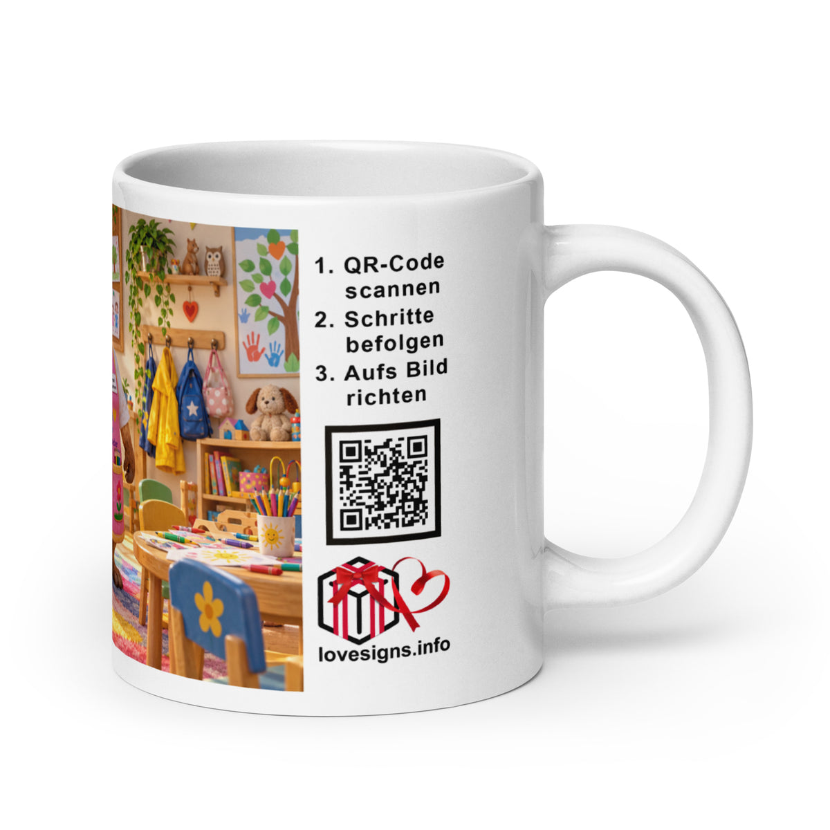 Murmari AR-Keramiktasse Kinderbetreuerin mit QR-Code